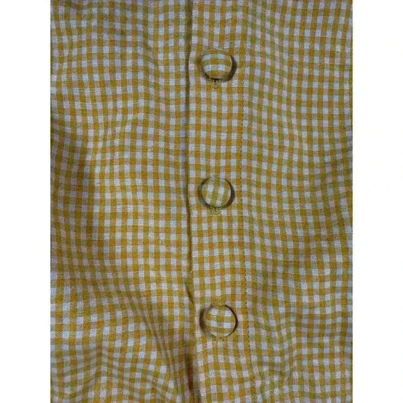 NWOT small Anthropologie Samant Chauhan Amabella yellow embroidered peasant top - Picture 6 of 7